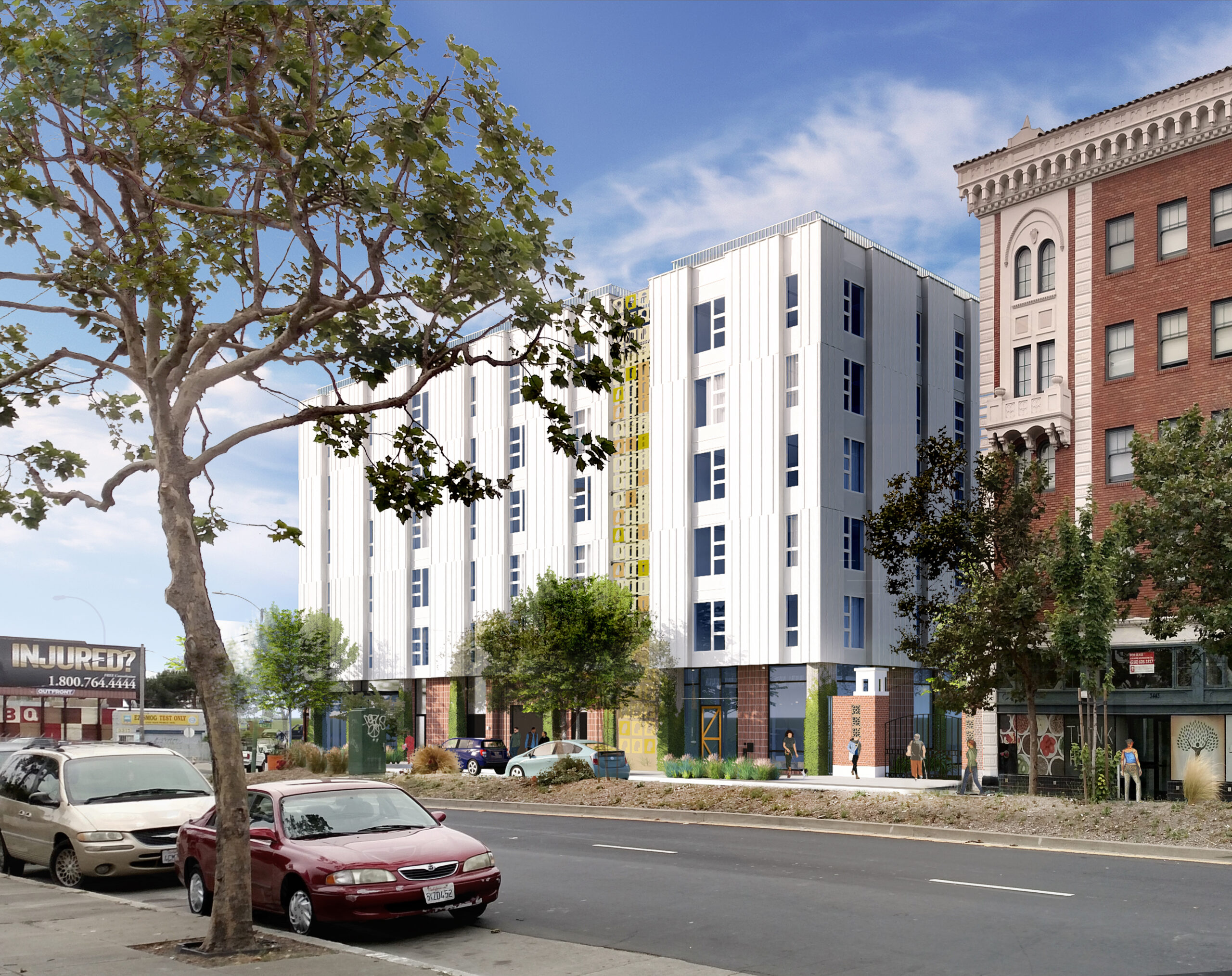 Orange outline of a transit station and three apartment buildings behind it with VTA Great Mall Station written underneath